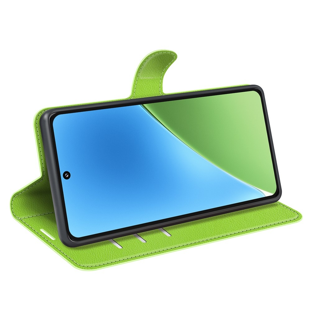 Litchi könyv tok a Xiaomi 15-öshöz - zöld