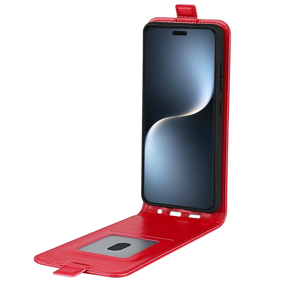 Függőleges könyvtáska Honor Magic 7 Pro 5G számára - piros