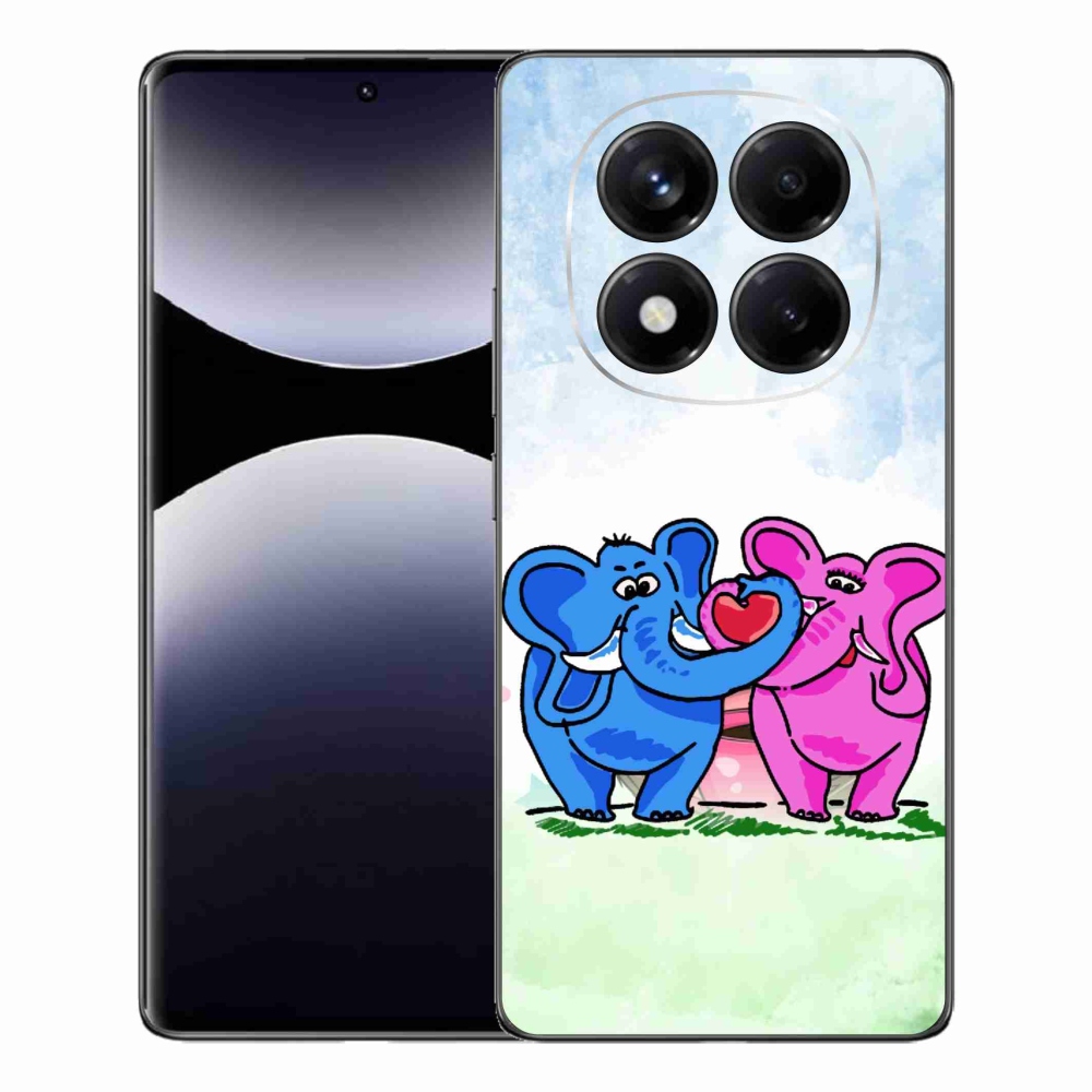 Gél borítás mmCase a Xiaomi Redmi Note 14 Pro-hoz - szerelmes elefántok