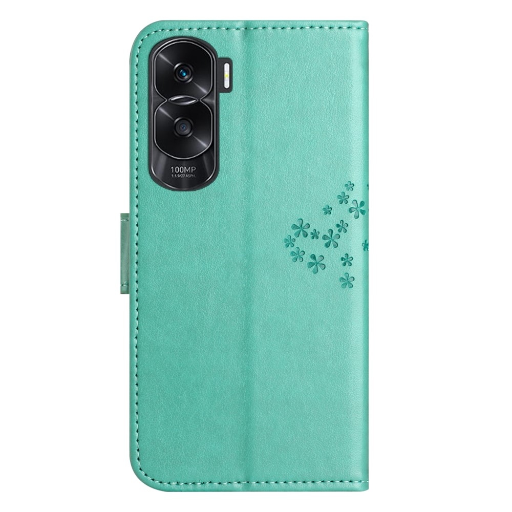 Fa könyvtáska a Honor 90 Lite-hoz - teal színű