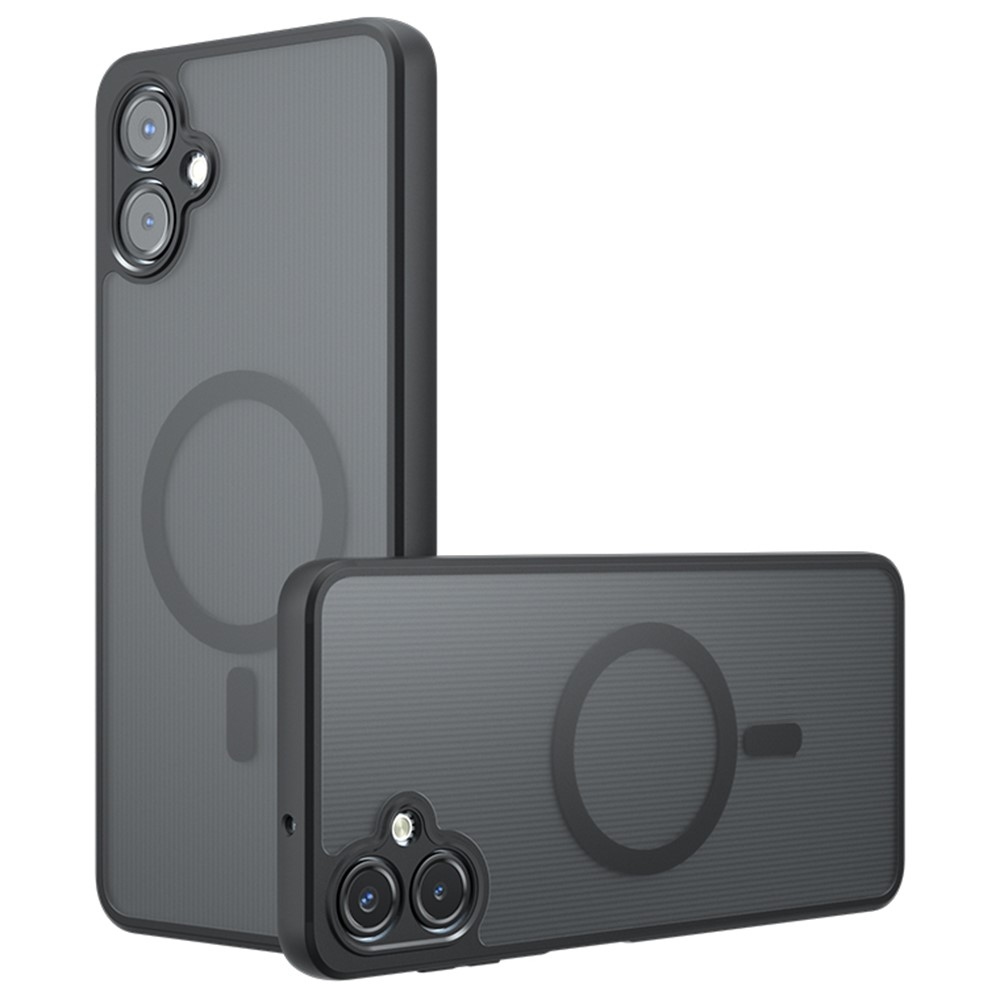 Matt zselés tok MagSafe tok a Samsung Galaxy A06 4G készülékre - fekete