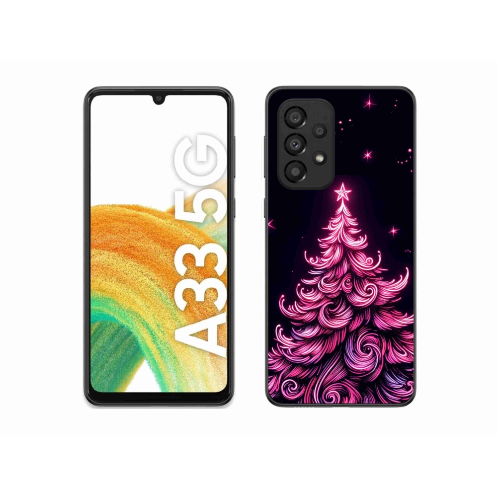 Gél borítás mmCase Samsung Galaxy A33 5G - neon karácsonyfa 2