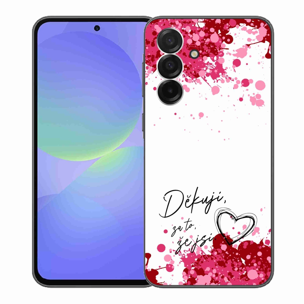 Gél borítás mmCase Samsung Galaxy A36 5G - text in love 2 fehér háttér