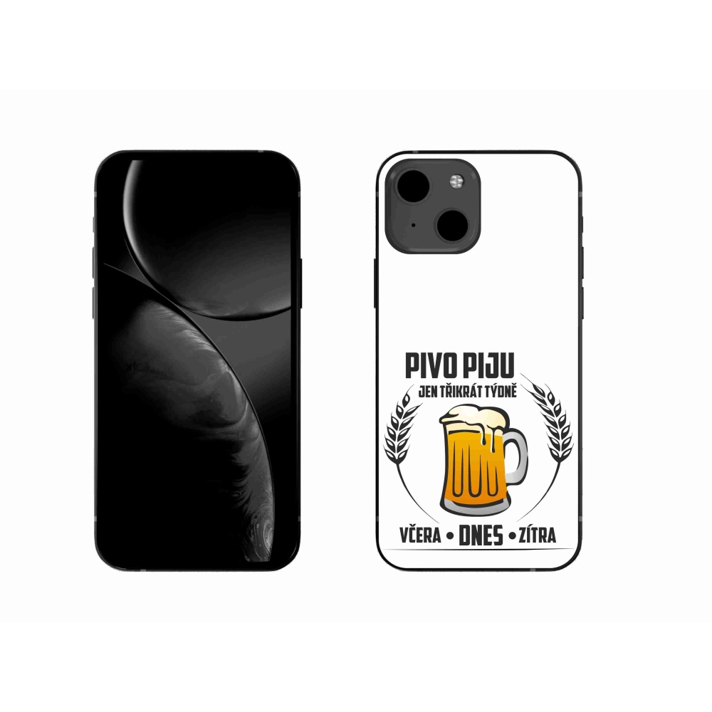 Gél borítás mmCase iPhone 13 6.1 készülékhez - sör motívum fehér háttérrel