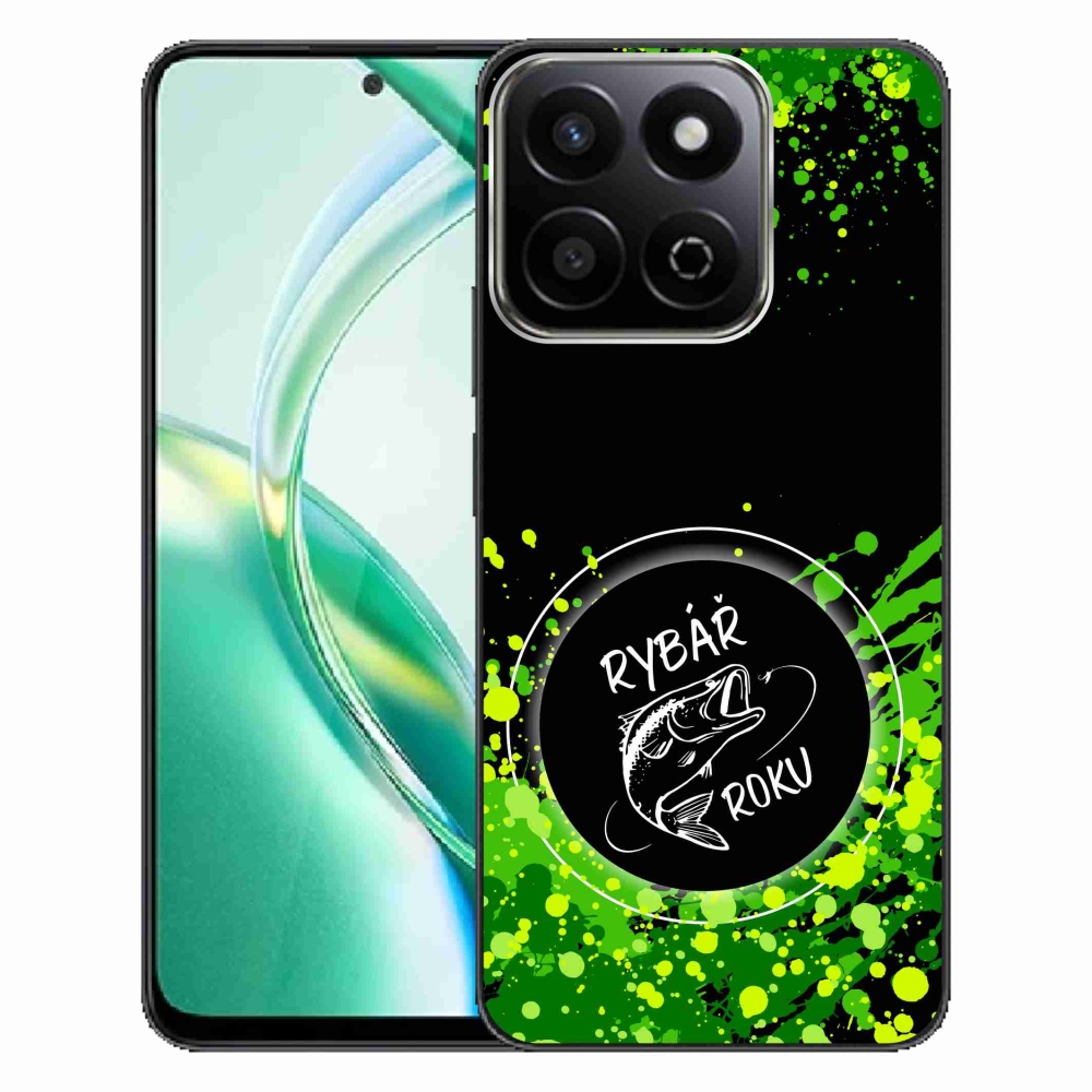 Zselés borító mmCase a Honor 200 Smart 5G számára - az év horgásza fekete háttérrel