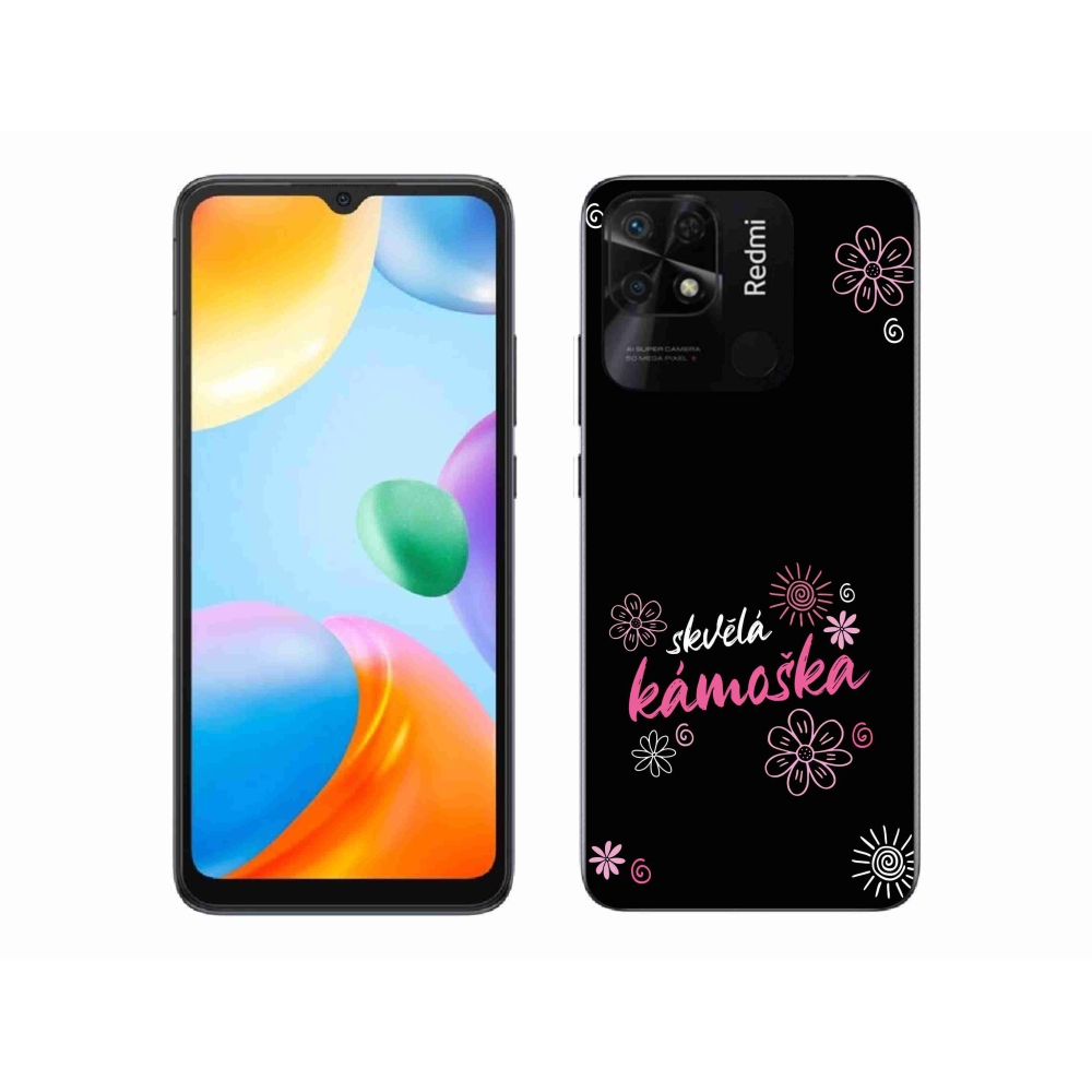 Gél borító mmCase a Xiaomi Redmi 10C - nagyszerű barát fekete háttérrel