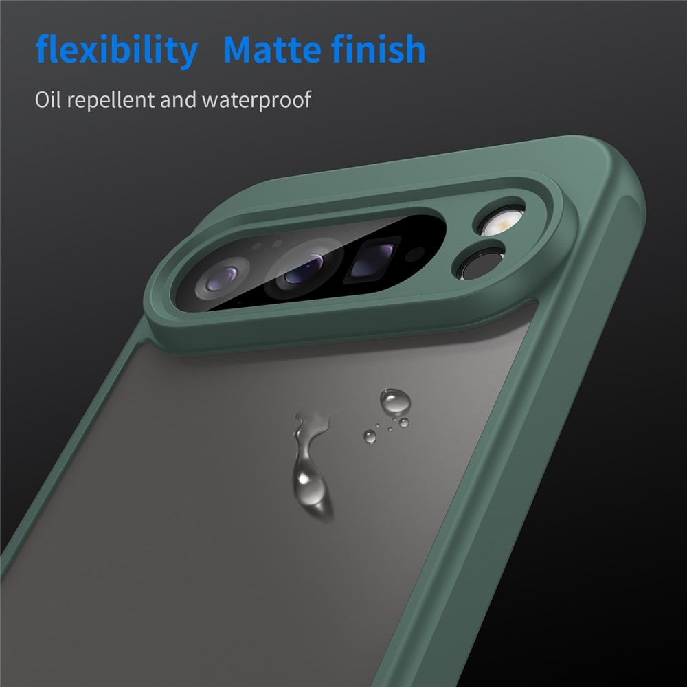 Zselés tok kemény hátlappal a Google Pixel 10 Pro XL számára - zöld színű