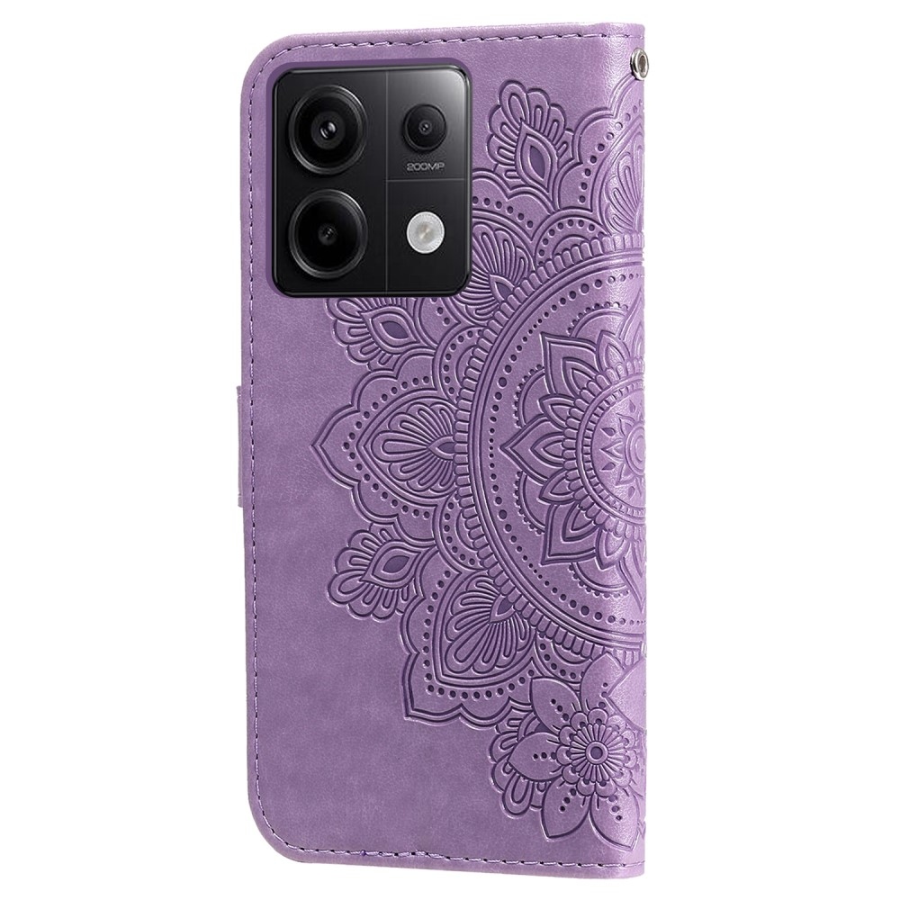 Mandala könyv tok a Xiaomi Redmi Note 13 Pro 5G/Poco X6 5G számára - lila