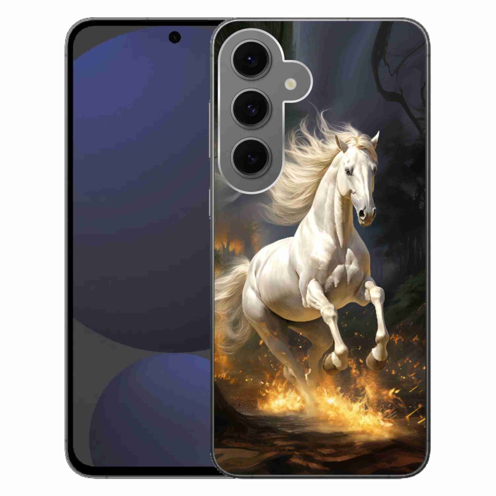 Zselés borítás mmCase Samsung Galaxy S24 FE - fehér ló 2