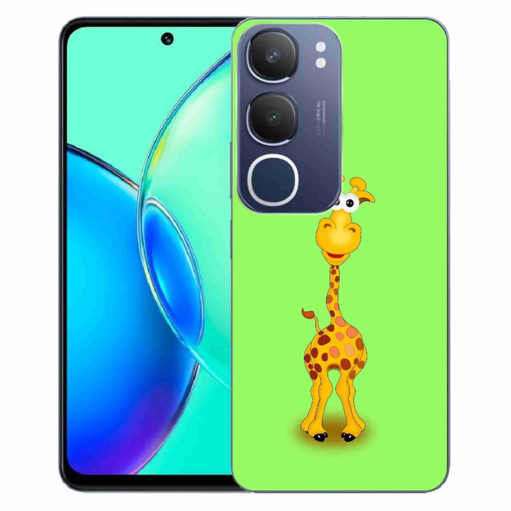 Gél borítás mmCase a Vivo Y19s készülékhez - rajzfilm zsiráf