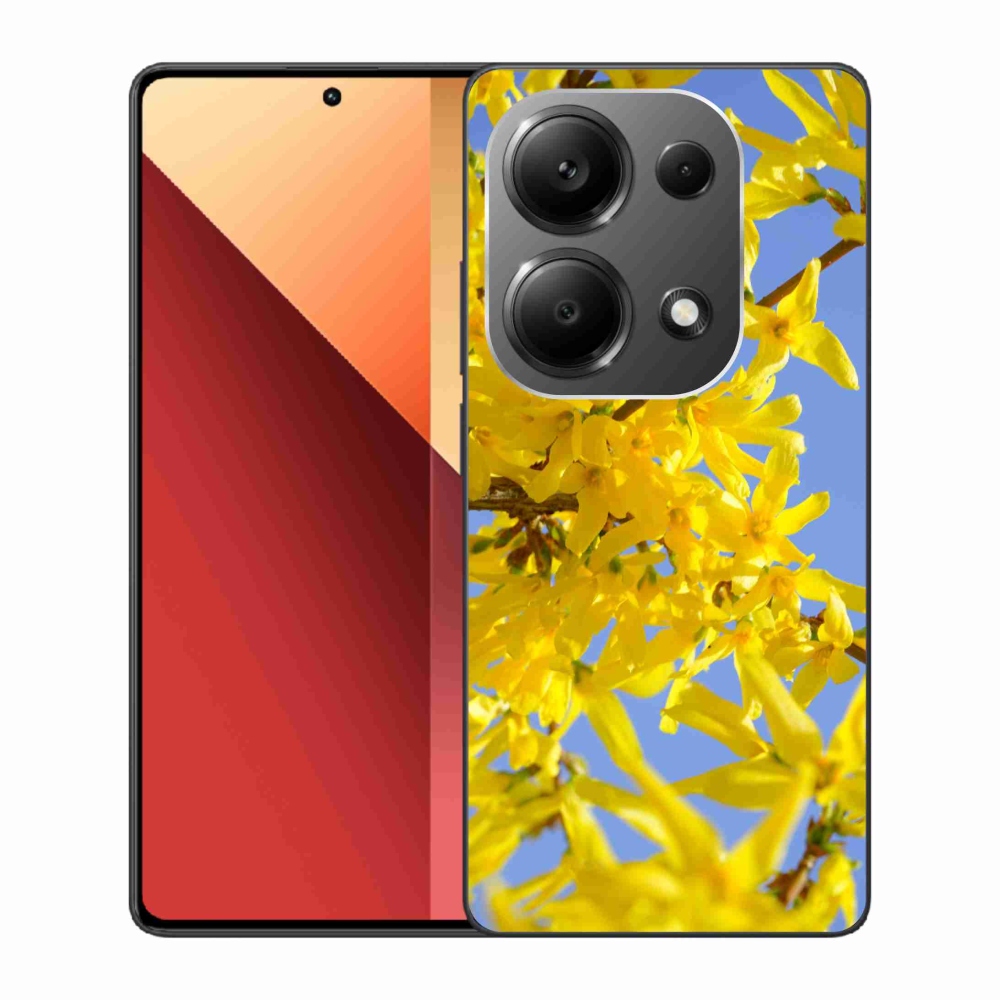 Gél borítás mmCase a Xiaomi Redmi Note 13 Pro 4G/Poco M6 Pro számára - sárga virágok