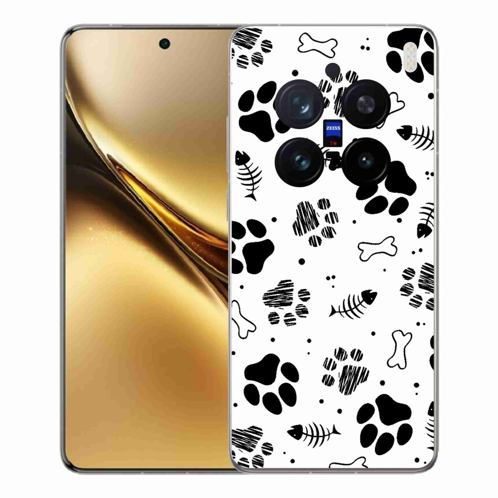 Zselés borítás mmCase a Vivo X200 Pro 5G készülékhez - kutyamancsok 1