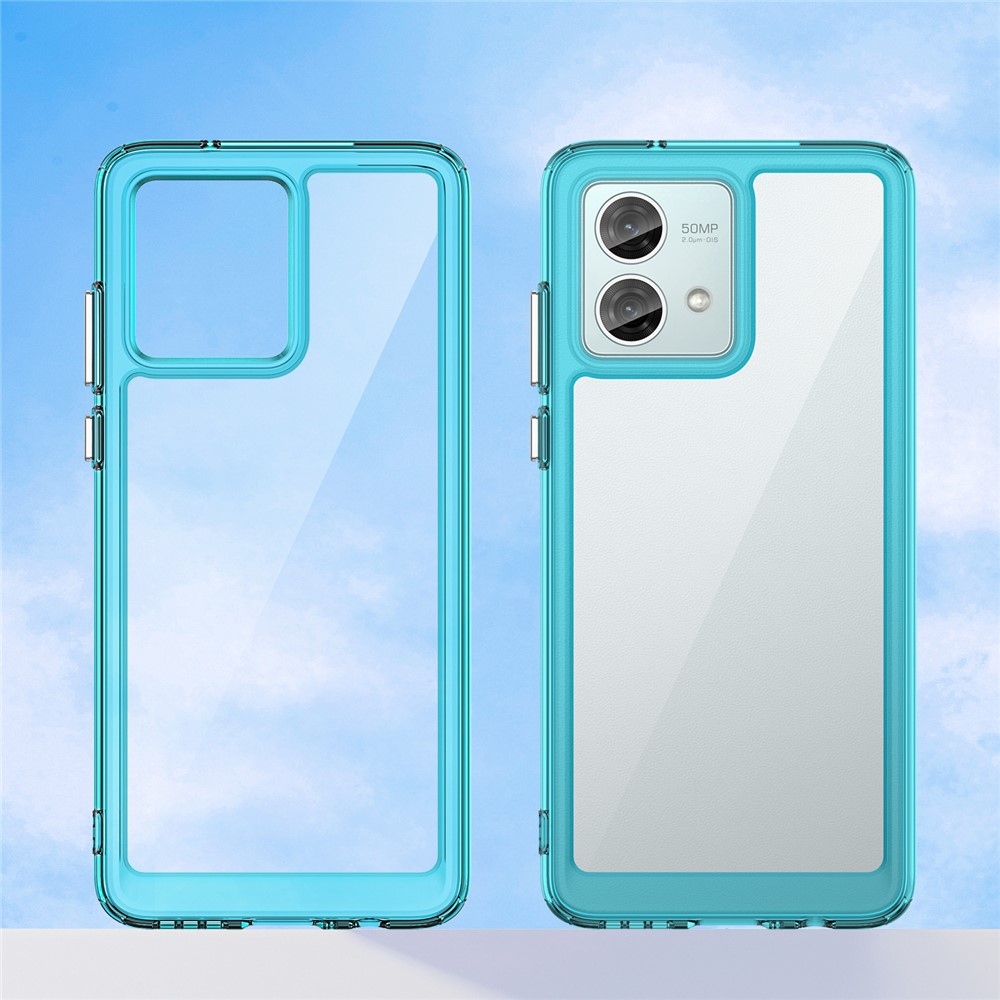 Zselés tok kemény hátlappal Motorola Moto G84 5G - világoskék