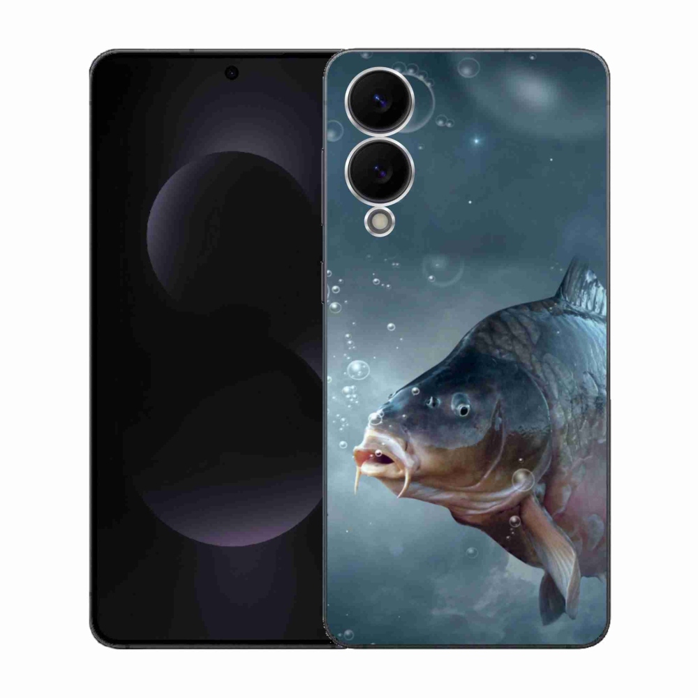 Gél borítás mmCase Samsung Galaxy S25 Edge készülékhez - ponty és buborékok