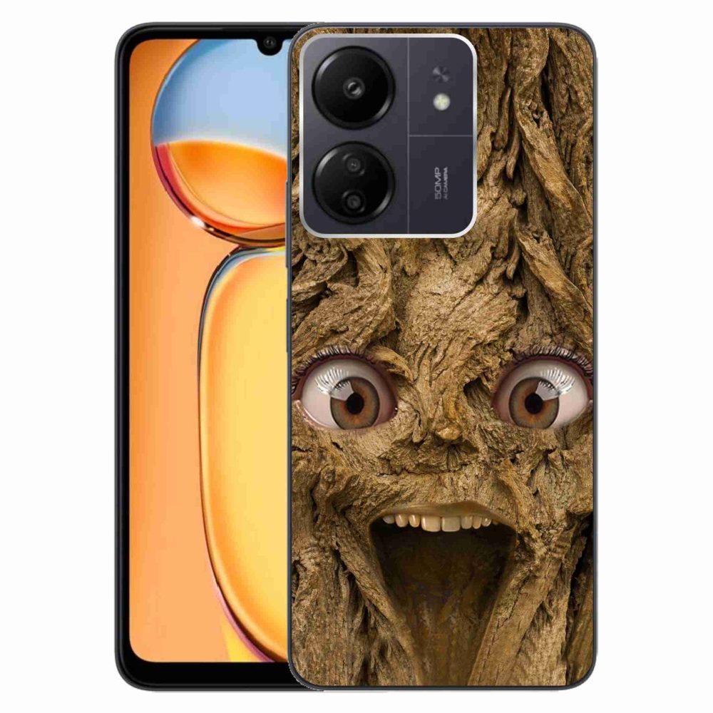 Gél borító mmCase a Xiaomi Poco C65/Redmi 13C számára - boldog fa szemekkel