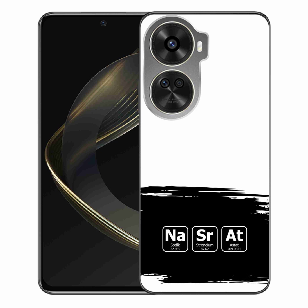 Gél borítás mmCase a Huawei Nova 12 SE-n - kémiai elemek fekete és fehér háttérrel