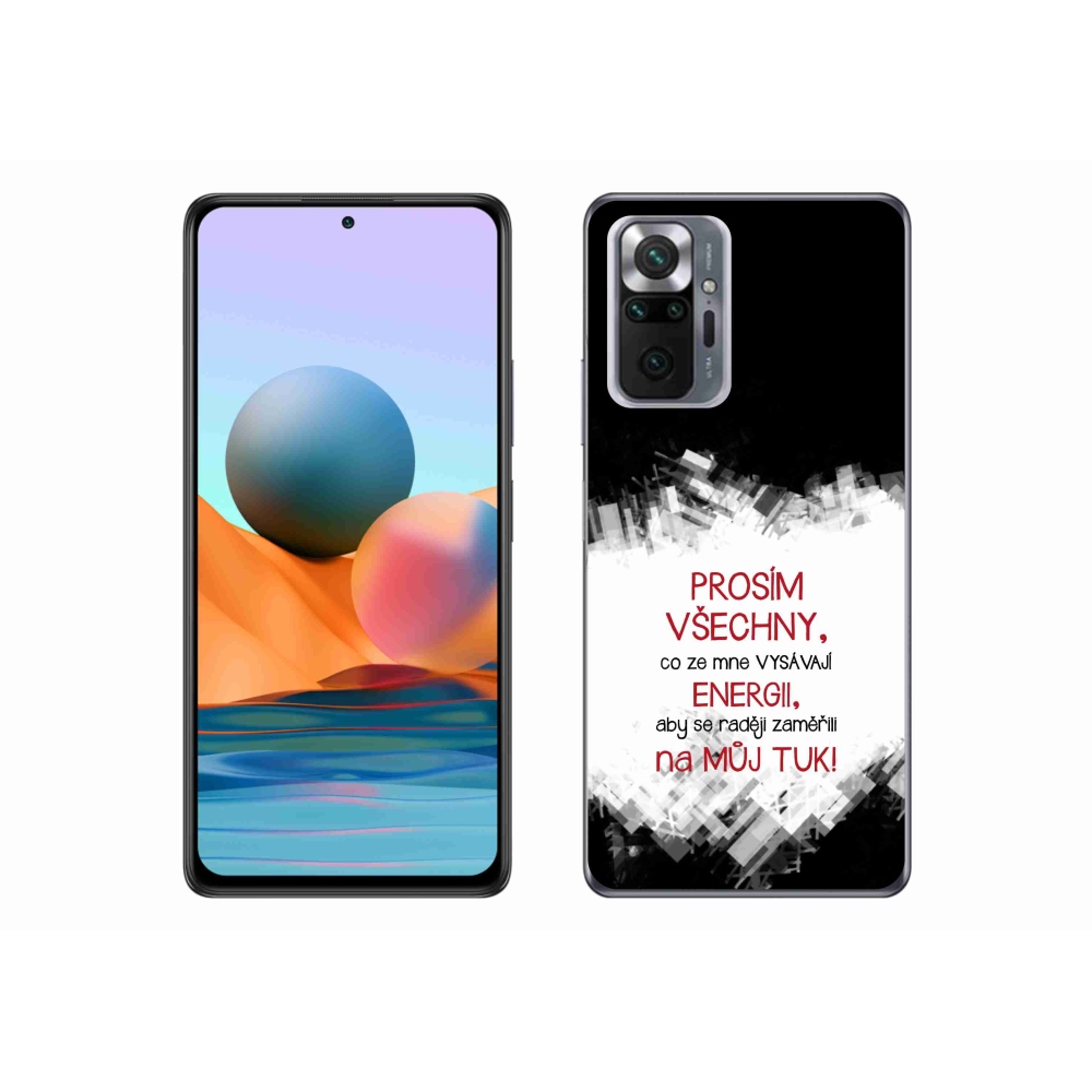 Gél borító mmCase a Xiaomi Redmi Note 10 Pro-hoz - vicces szöveg 1 piros