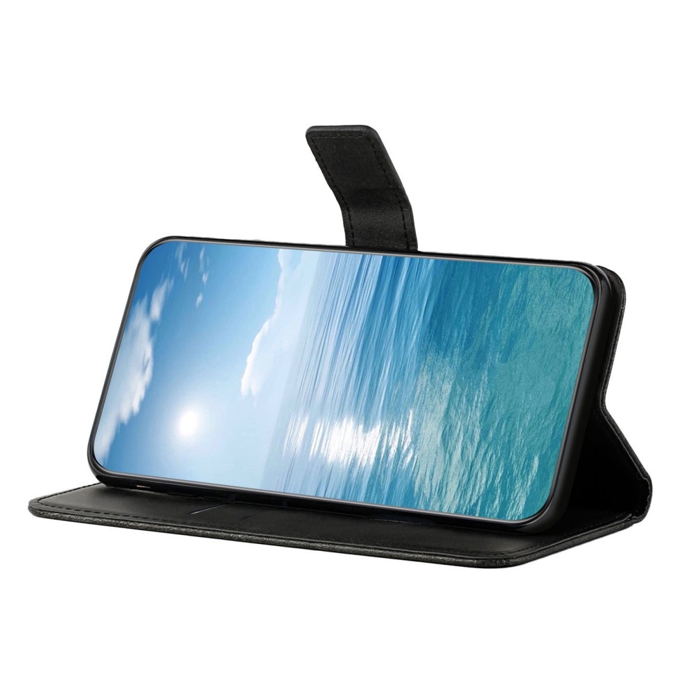 Vonalas könyv tok Xiaomi Redmi Note 14 5G-hez - fekete