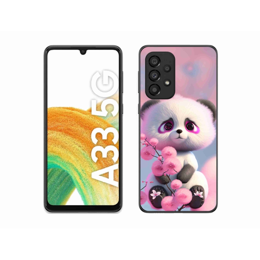 Gél borítás mmCase Samsung Galaxy A33 5G - aranyos panda 1