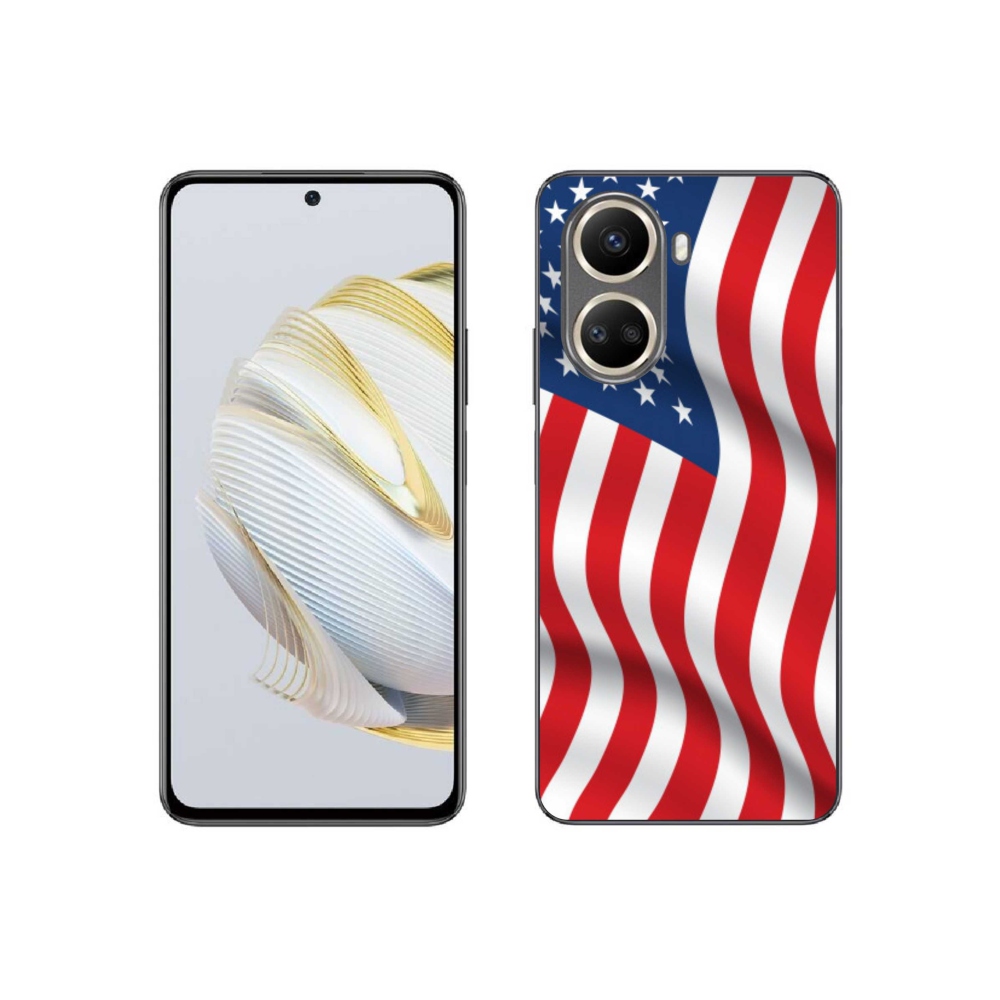 Gél borítás mmCase mobil Huawei Nova 10 SE - amerikai zászlóhoz