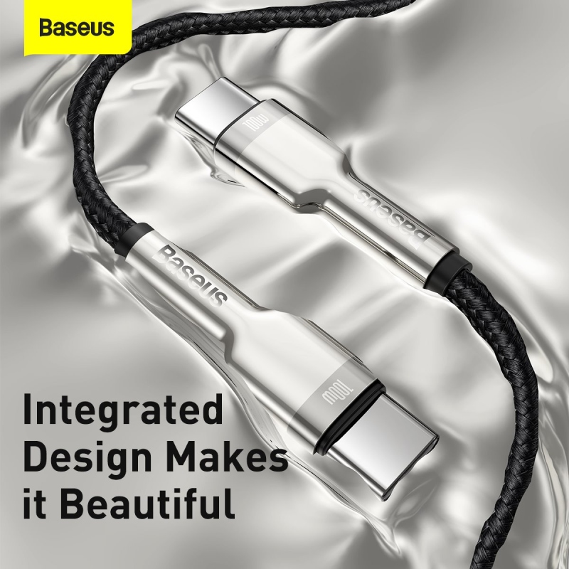 Baseus Cafule Metal sorozatú adatkábel USB-C - USB-C 100W 2m fekete