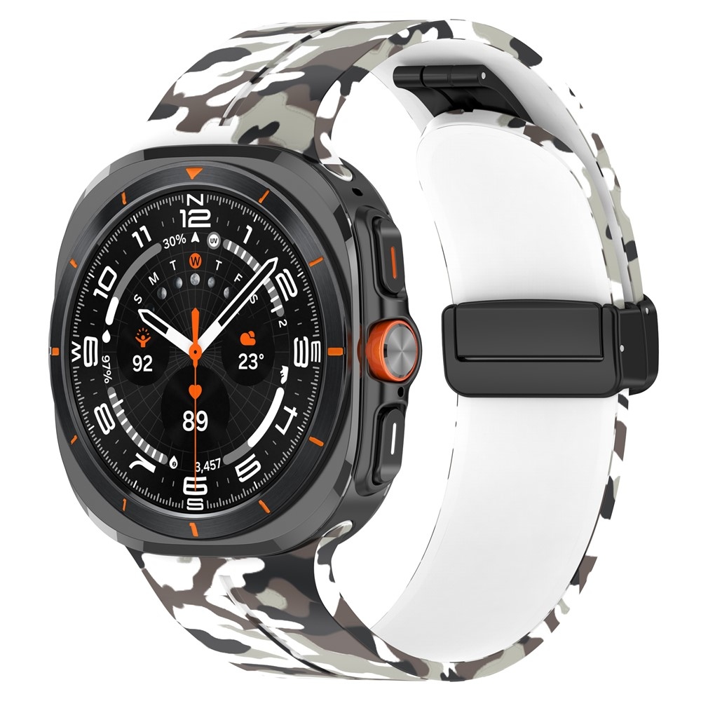 Camouf szilikon karkötő a Samsung Galaxy Watch Ultra (2025) 47 mm-es modellhez – fehér
