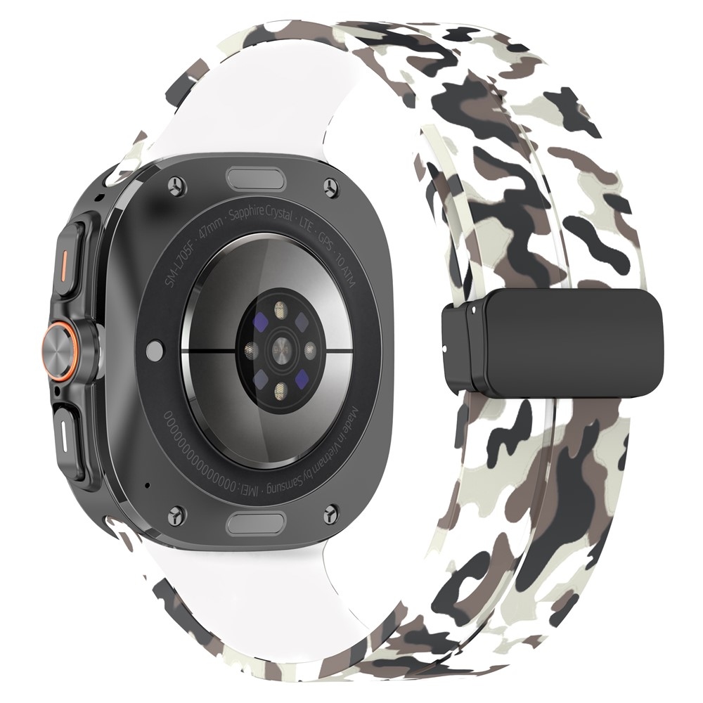 Camouf szilikon karkötő a Samsung Galaxy Watch Ultra (2025) 47 mm-es modellhez – fehér