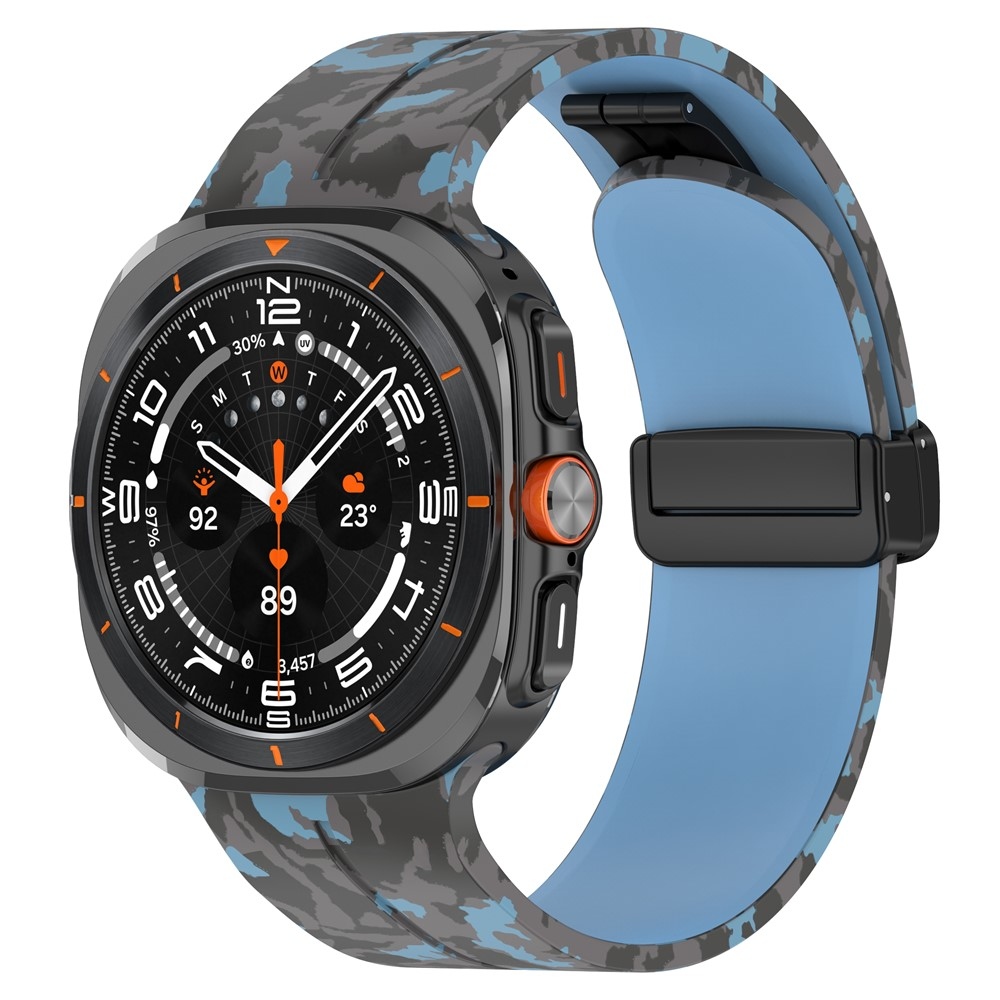 Camouf szilikon karkötő a Samsung Galaxy Watch Ultra (2025) 47 mm-es modellhez – ciánkék