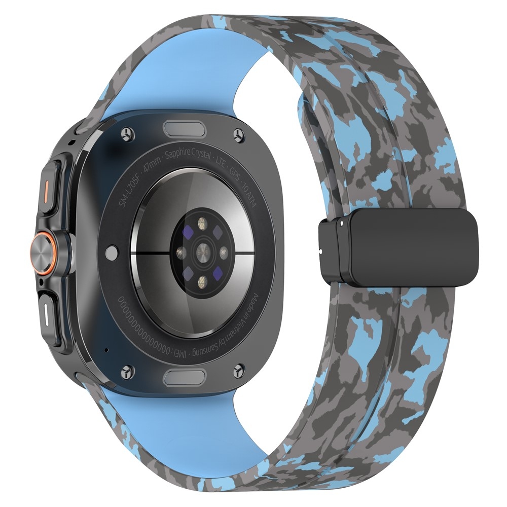 Camouf szilikon karkötő a Samsung Galaxy Watch Ultra (2025) 47 mm-es modellhez – ciánkék
