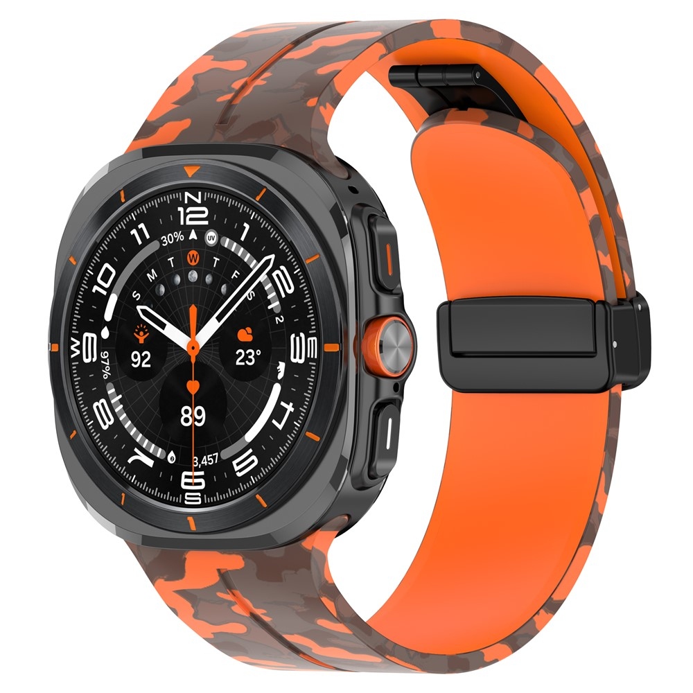 Camouf szilikon karkötő a Samsung Galaxy Watch Ultra (2025) 47 mm-es modellhez – narancssárga