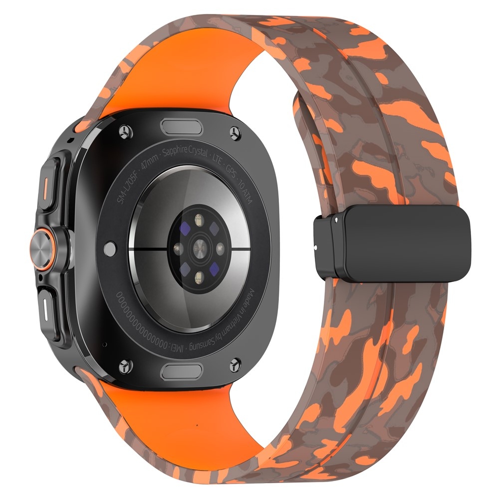 Camouf szilikon karkötő a Samsung Galaxy Watch Ultra (2025) 47 mm-es modellhez – narancssárga