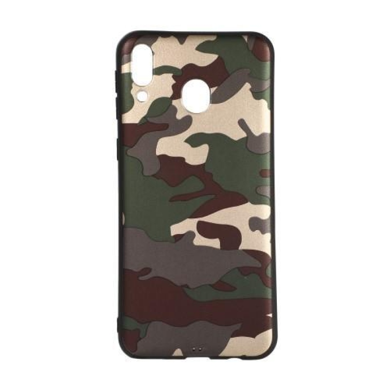 Camouflage zselés tok Samsung Galaxy M20 készülékhez - zöld