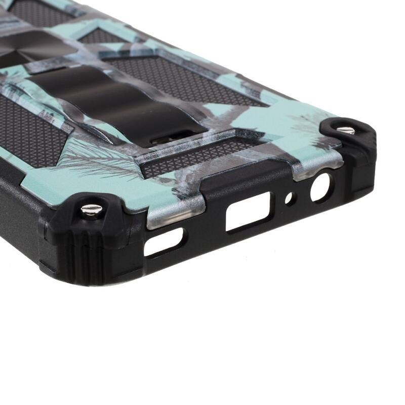 Camouflage tartós hibrid borító Samsung Galaxy A03s (166.6 x 75.9 x 9.1mm) - mentazöld