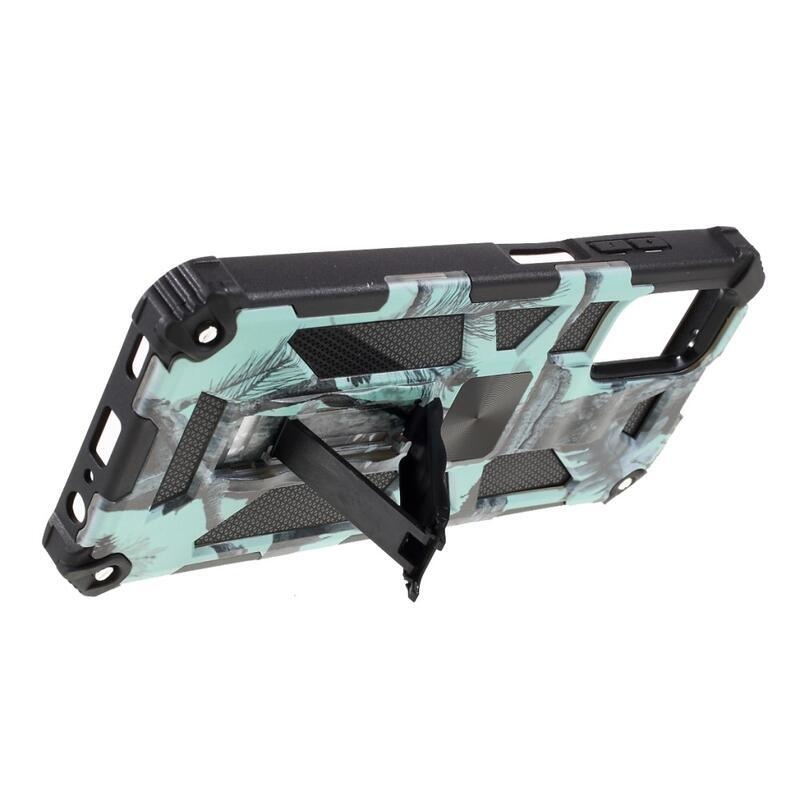 Camouflage tartós hibrid borító Samsung Galaxy A03s (166.6 x 75.9 x 9.1mm) - mentazöld