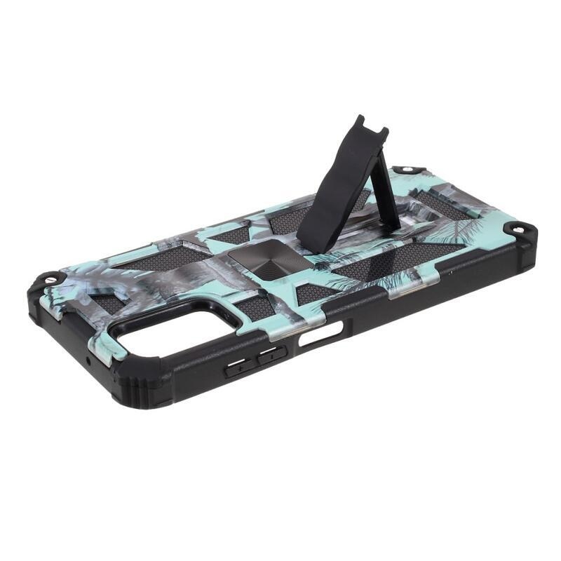 Camouflage tartós hibrid borító Samsung Galaxy A03s (166.6 x 75.9 x 9.1mm) - mentazöld