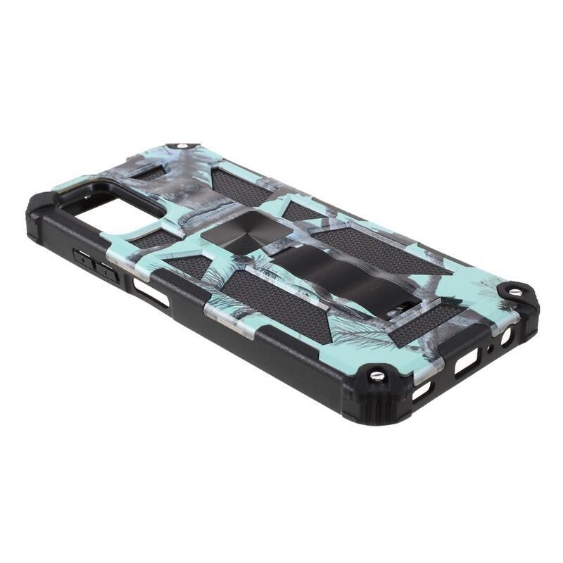 Camouflage tartós hibrid borító Samsung Galaxy A03s (166.6 x 75.9 x 9.1mm) - mentazöld