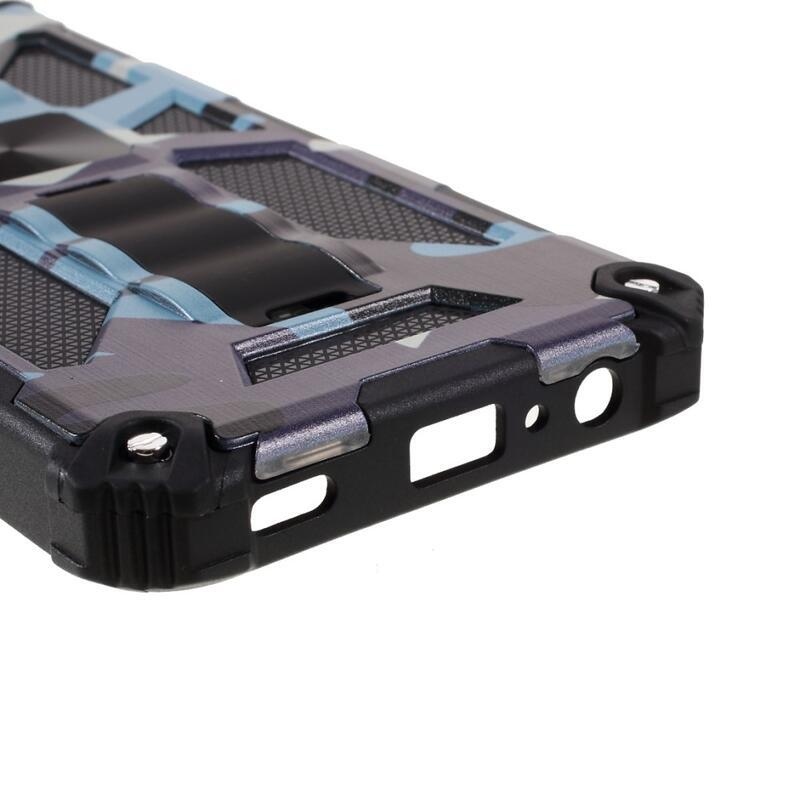 Camouflage tartós hibrid borító Samsung Galaxy A03s (166.6 x 75.9 x 9.1mm) - égszínkék