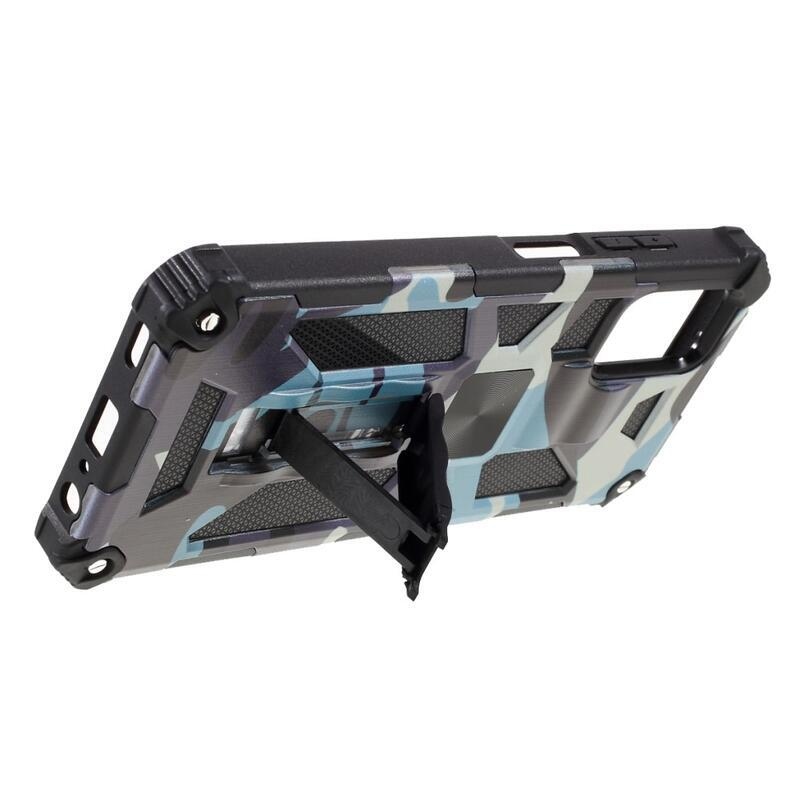 Camouflage tartós hibrid borító Samsung Galaxy A03s (166.6 x 75.9 x 9.1mm) - égszínkék