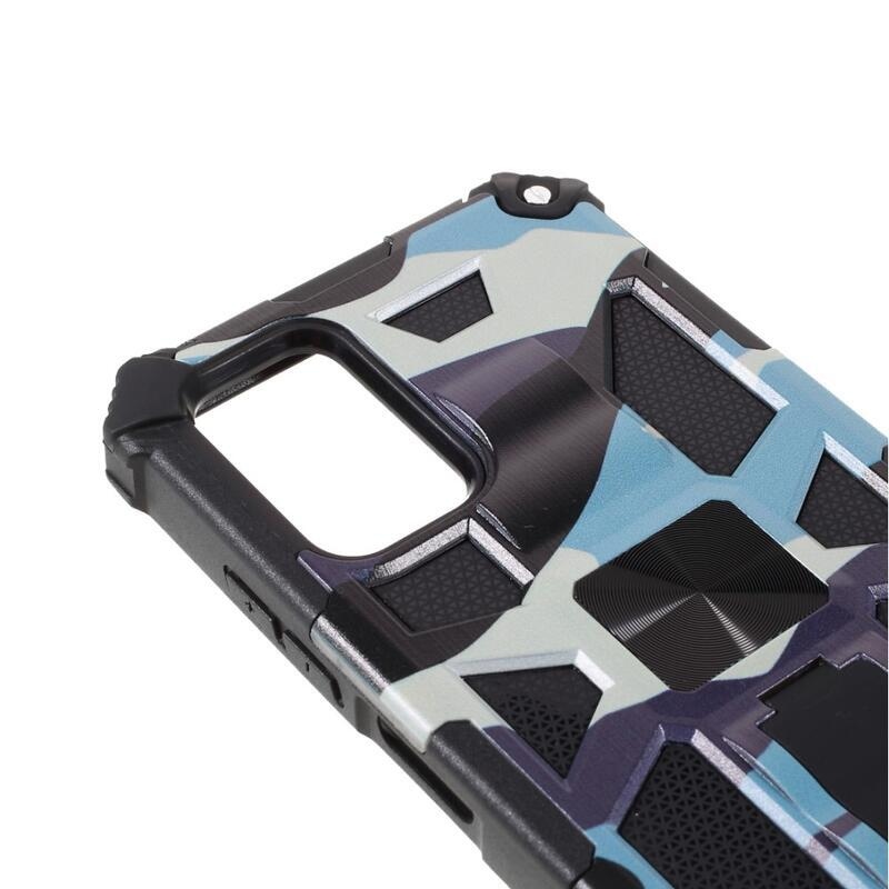Camouflage tartós hibrid borító Samsung Galaxy A03s (166.6 x 75.9 x 9.1mm) - égszínkék
