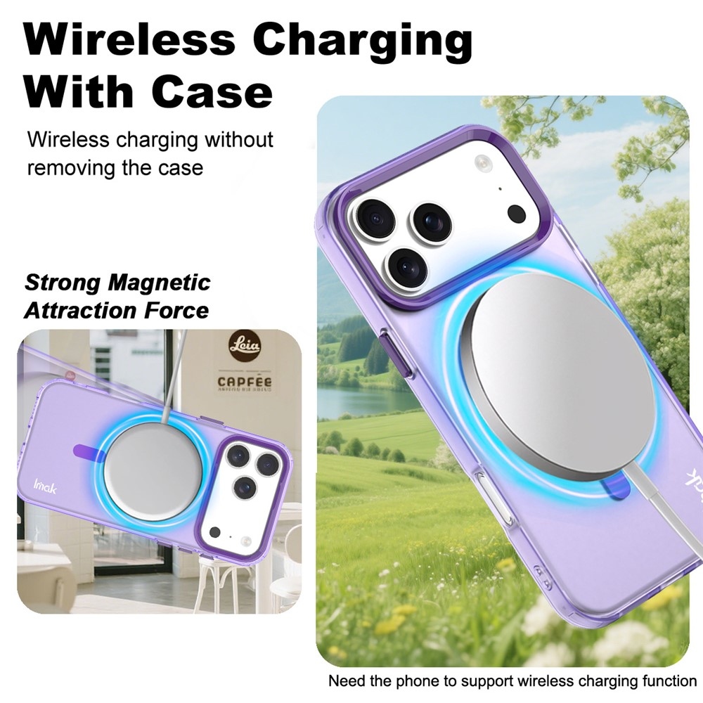 Candy MagSafe gél tok iPhone 18 Pro / 17 Pro-hoz – lila