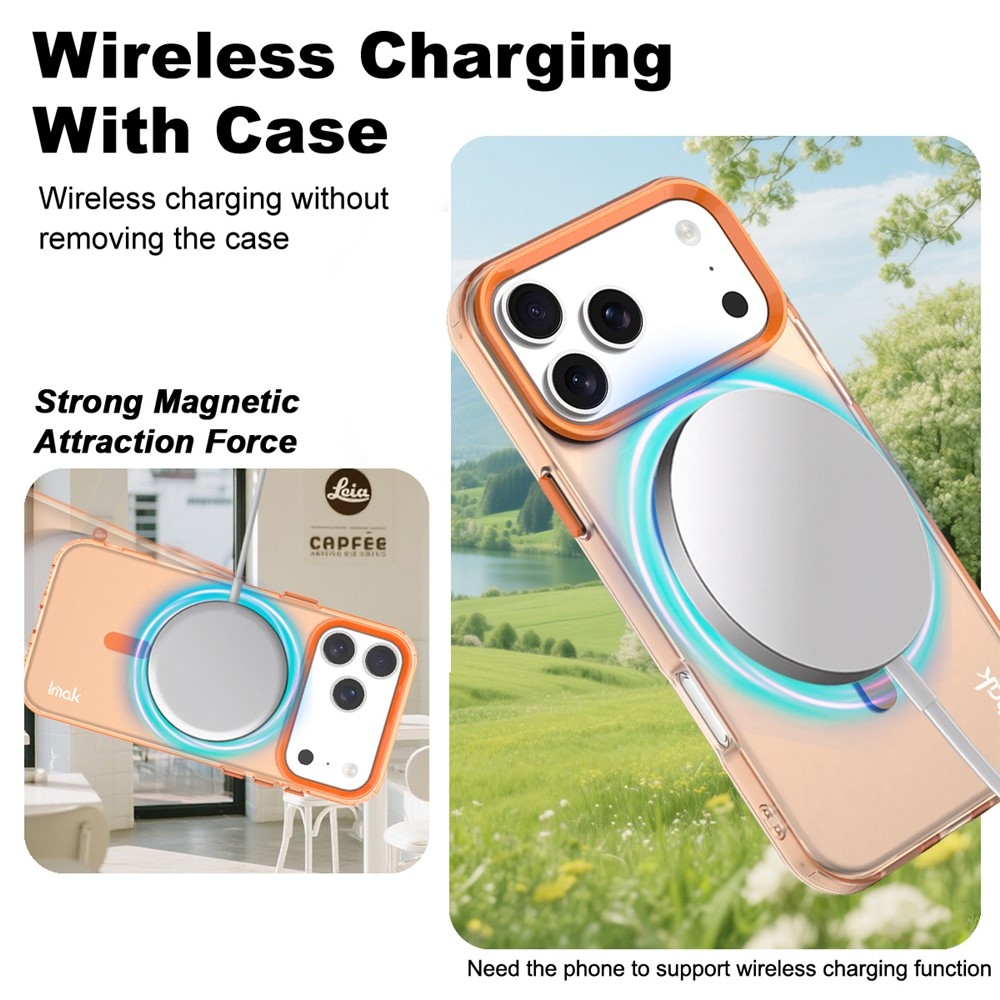 Candy MagSafe gél tok iPhone 18 Pro / 17 Pro-hoz – narancssárga