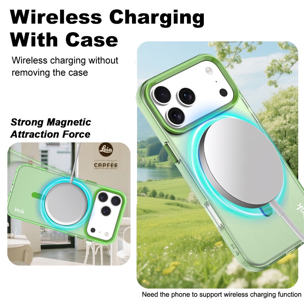 Candy MagSafe gél tok iPhone 18 Pro / 17 Pro-hoz – zöld