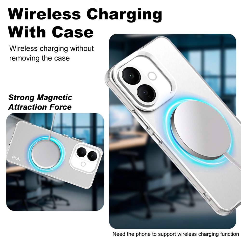 Candy MagSafe gél tok a Vivo V70 Lite 5G mobiltelefonhoz – fehér
