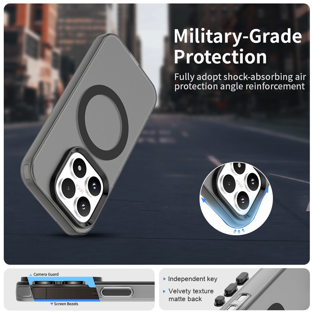 Candy zselés tok MagSafe-vel a Xiaomi 17-hez - fekete