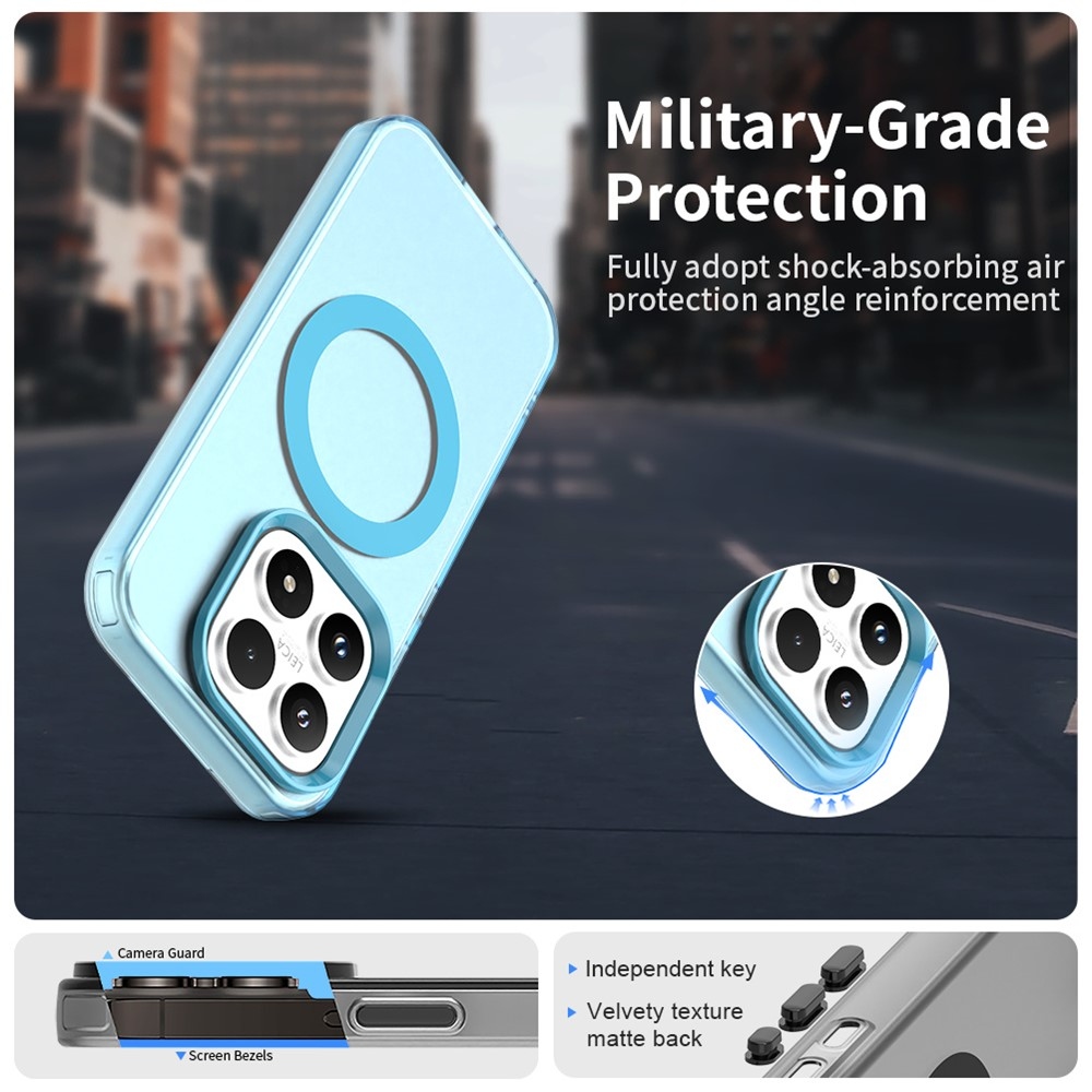 Candy zselés tok MagSafe-vel a Xiaomi 17-hez - kék