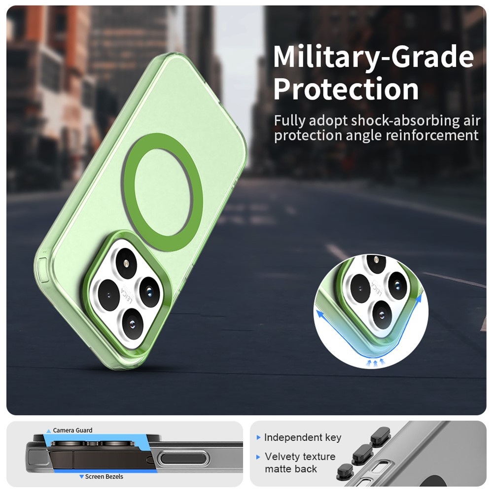 Candy zselés tok MagSafe-vel a Xiaomi 17-hez - zöld