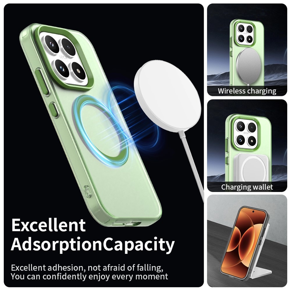 Candy zselés tok MagSafe-vel a Xiaomi 17-hez - zöld