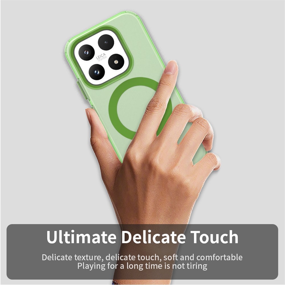 Candy zselés tok MagSafe-vel a Xiaomi 17-hez - zöld