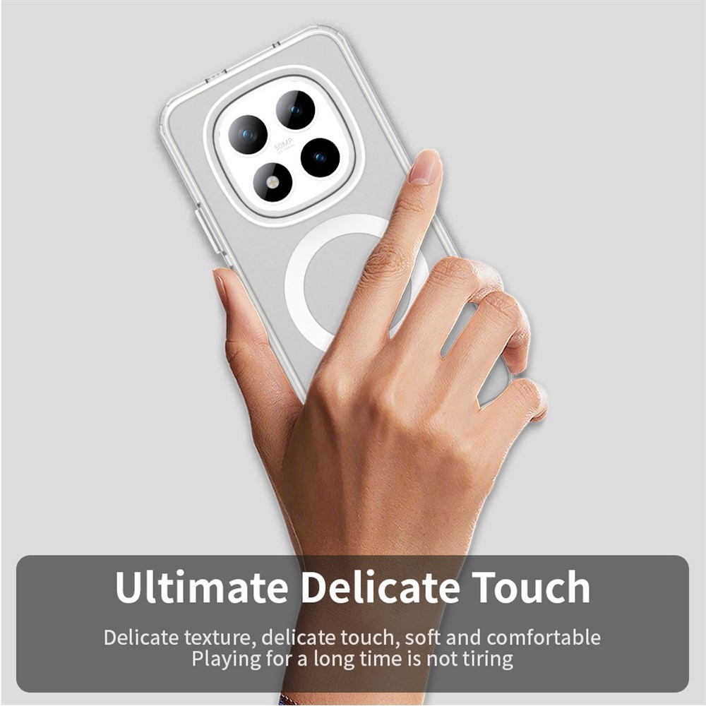 Candy zselés tok MagSafe-val a Xiaomi Redmi Note 15 Pro+ 5G/Xiaomi Poco M8 Pro 5G számára - fehér