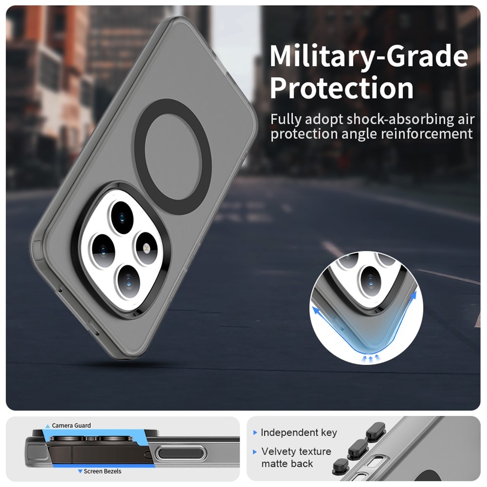 Candy zselés tok MagSafe-val a Xiaomi Redmi Note 15 Pro+ 5G/Xiaomi Poco M8 Pro 5G számára - fekete